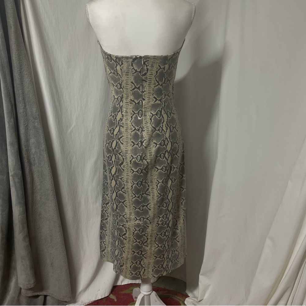 Vintage St. Vincent Python Leather Sheath Dress 8 - image 4